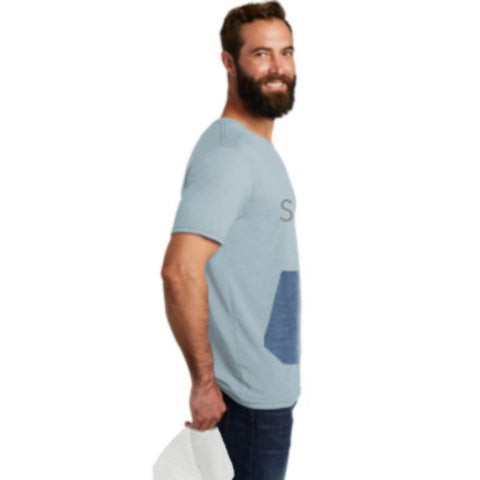 tee with pocket - artic blue