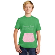 youth tee with pocket and mini-towel, green tee