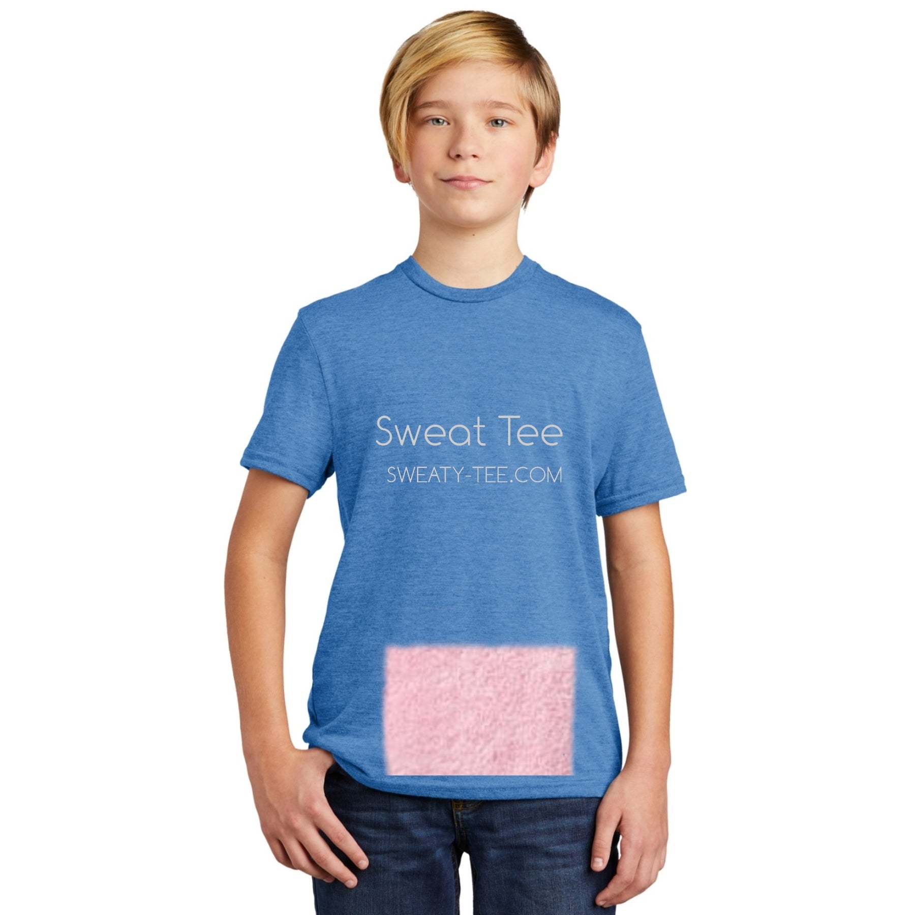 attached sweaty Sweat front tee color The sports. for solid Company panel – relief Relief sweat