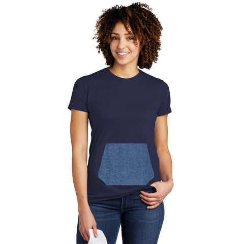 tee with pocket, navy