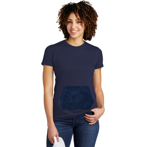 tee with pocket, navy