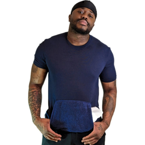 tee with pocket - navy